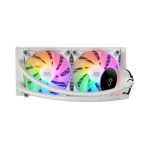 SISTEMA DE REFRIGERACION LIQUIDA MARS GAMING MLLCD240W BLANCO 2x (12x12) ILUMINACION FRGB TPD 500W P