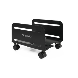 TooQ Soporte para CPU de SUELO con ruedas negro