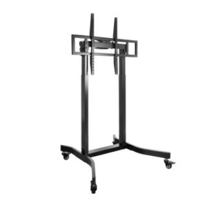 SOPORTE DE SUELO CON RUEDAS TOOQ FSM02-B PARA PANTALLAS DE 55"-100" NEGRO REGULACION ELECTRICA DE AL