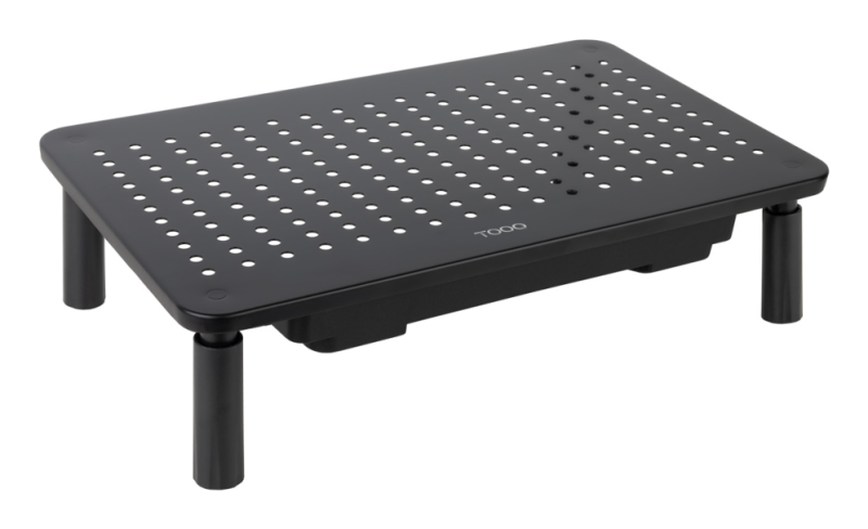 SOPORTE ELEVADOR PARA MONITORES CON CAJON NEGRO