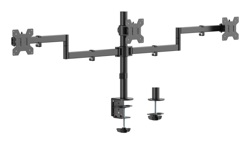 SOPORTE MONITOR AISENS MESA ECO GIRA INCLI 3 MONI 10KG (3 PIV 2 BRAZOS)13"-27"