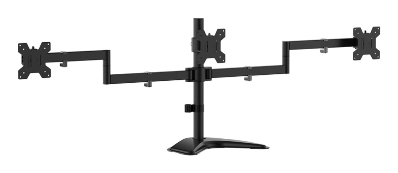SOPORTE MONITOR AISENS MESA PEANA GIRA INCLI 3 MONI 10KG (3 PIV 2 BRAZOS)13"-27"