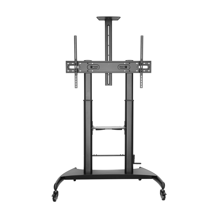SOPORTE SUELO AISENS RUEDAS/MANIVELA/BANDEJA DVI CAMARA/MONITOR 60"-100"/100KG