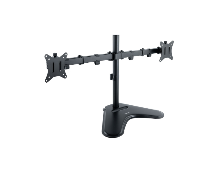 SOPORTE MESA 2 PANTALLAS GIRATORIO E INCLINABLE 17''-32'' NEGRO TOOQ