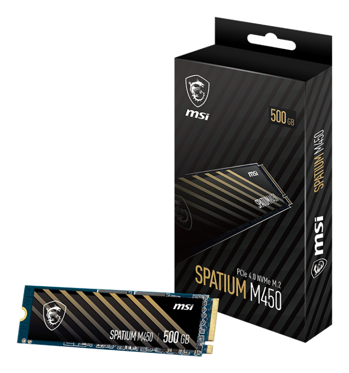MSI SSD Spatium M450 500Gb PCIe 4.0 NVMe 3600 Mb-s