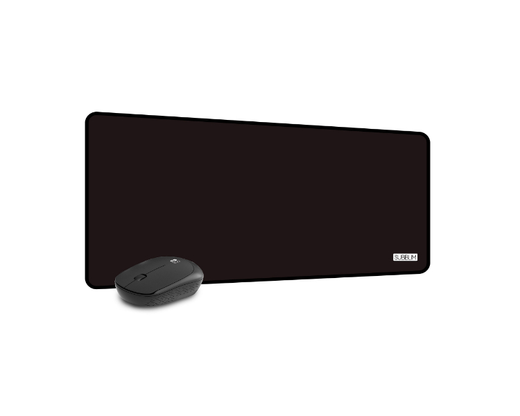 ALFOMBRILLA + RATON HARMONY XL NEGRO SUBBLIM