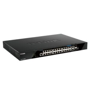 SWITCH GESTIONABLE D-LINK L3 STAKABLE DGS-1520-28MP/E 20P GIGA POE + 4P 2.5G POE+ 2P 10G + 2P 10GSFP