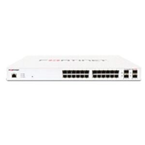 SWITCH GESTIONABLE FORTINET FS-124E-POE L2+ 24xGE RJ45 12xPOE MAX 185W 4xGE SFP 256 MB DDR3 MONTAJE