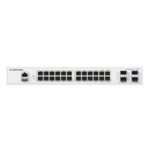 SWITCH GESTIONABLE FORTINET FS-124F L2 24xGE RJ45 4xGE SFP 256 MB DDR3 MONTAJE RACK VENTILADOR