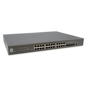 SWITCH GESTIONABLE LEVELONE L3 GTP-2871 24P GIGA POE (400W) + 4P SFP+ 10G