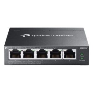 SWITCH GESTIONABLE TP-LINK ES205GP OMADA 5P 5x1Gb RJ45 4 PoE FACIL GESTION CARCASA METALICA VLAN QoS