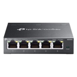 SWITCH GESTIONABLE TP-LINK ES205G OMADA 5x RJ45 1Gb FACIL GESTION CARCASA METALICA VLAN QoS