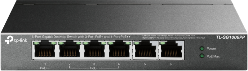 SWITCH GIGABIT DE SOBREMESA DE 6 PUERTOS