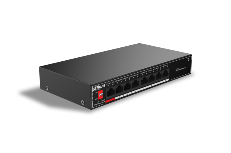SWITCH IT DAHUA DH-SG1008P 8-PORT UNMANAGED DESKTOP SWITCH WITH 8-PORT POE