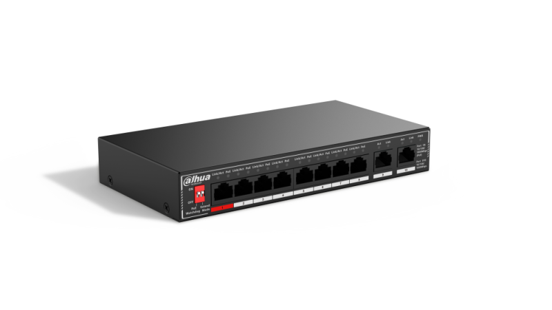 SWITCH IT DAHUA DH-SG1010P 10-PORT UNMANAGED DESKTOP GIGABIT SWITCH 8-PORT POE