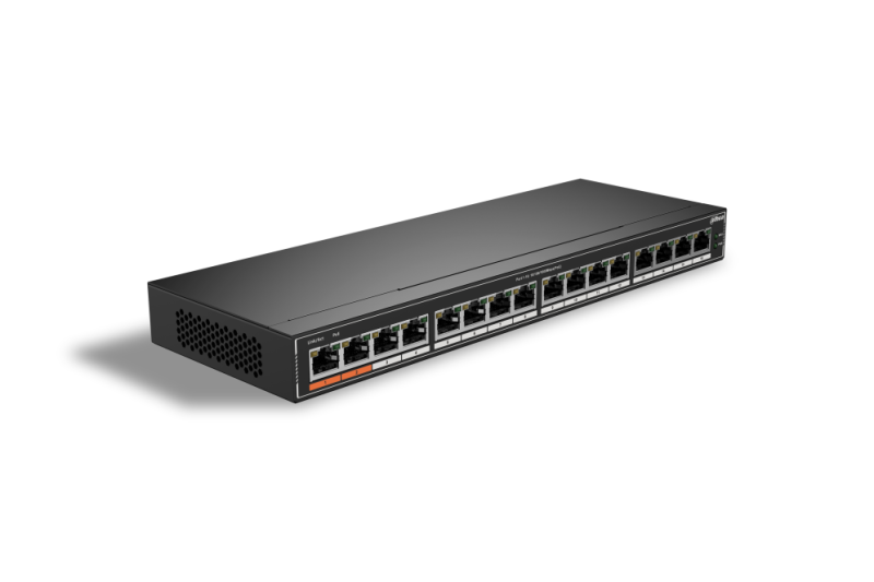 SWITCH IT DAHUA DH-SG1016P 16-PORT UNMANAGED GIGABIT POE SWITCH