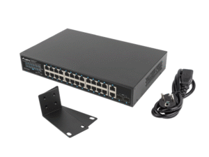 SWITCH LANBERG 24 PTOS 1GB POE+/2X SFP 2X GBIT ETHERNET 250W RACK 19"