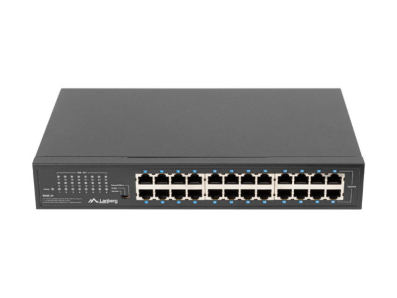 SWITCH LANBERG 24 PUERTOS GIGABIT ETHERNET RACK 19"
