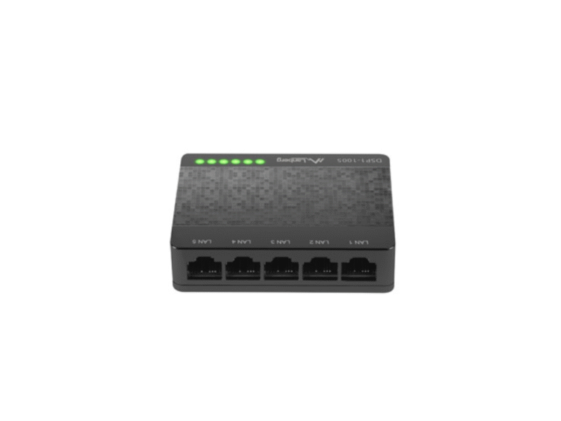 SWITCH LANBERG 5 PUERTOS GIGABIT RJ45 ETHERNET