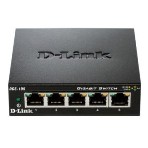 SWITCH NO GESTIONABLE D-LINK DGS-105 5P GIGA CARCASA METAL IGMP Snooping (IPTV) SOBREMESA NO RACK