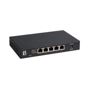 SWITCH NO GESTIONABLE LEVEL ONE GEU-0525 5P  2.5GbE CARCASA METAL NO RACK