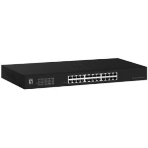 SWITCH NO GESTIONABLE LEVELONE GEU-2431 24P GIGABIT DIP MODO:  NOM-VLAN-CENK RACK 19" CARCASA METAL