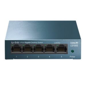 SWITCH NO GESTIONABLE TP-LINK LS105G LITEWAVE 5P GIGA SOBREMESA CARCASA METAL NO RACK