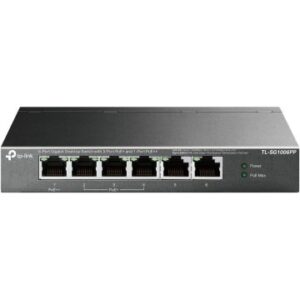 SWITCH NO GESTIONABLE TP-LINK SG1006PP 6P 10/100/1000 MBPS DE ESTOS 3P POE+ Y 1P POE++ (64W) SOBREME