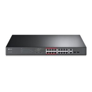 SWITCH NO GESTIONABLE TP-LINK TL-SL1218MP 16P ETHERNET Y 2P COMBO POE 192W CARCASA METALICA 19" RACK