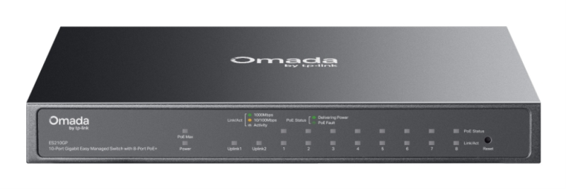 SWITCH OMADA TP-LINK 10-PORT GIGABIT EASY MANAGED SWITCH WITH 8-PORT POE+