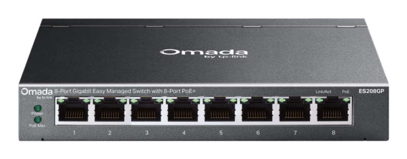 SWITCH OMADA TP-LINK 8-PORT GIGABIT EASY MANAGED WITH 8-PORT POE+