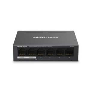 SWITCH POE+ NO GESTIONABLE MERCUSYS MS106LP 6P 10/100 CON 4P POE+ 30W ETHERNET MINI DESKTOP