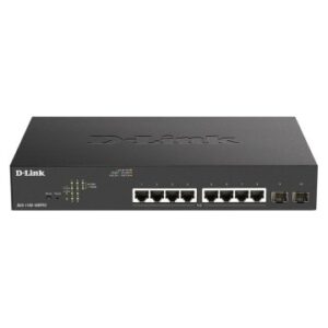 SWITCH SEMIGESTIONABLE D-LINK DGS-1100-10MPV2/E 8P GIGA POE (130W) + 2P GIGA COMBO RACK