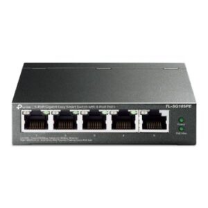 SWITCH SEMIGESTIONABLES POE+ TP-LINK SG105PE 5P GIGABIT 4P POE+ TOTAL POE 65W CARCASA METALICA