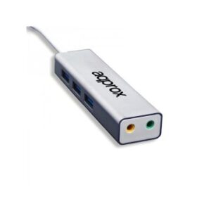 TARJETA DE SONIDO USB 5.1 APPROX APPUSB51HUB + HUB USB-A A 3xUSB 3.0