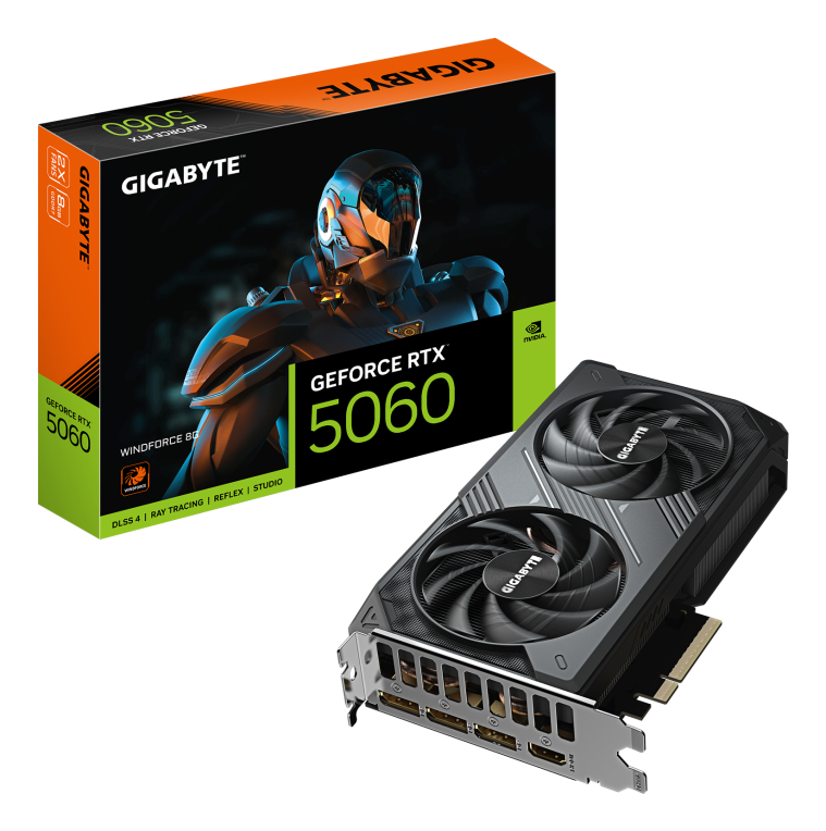 TARJETA GRAFICA GIGABYTE GAMING RTX 5060 WINDFORCE 8GB GDDR7