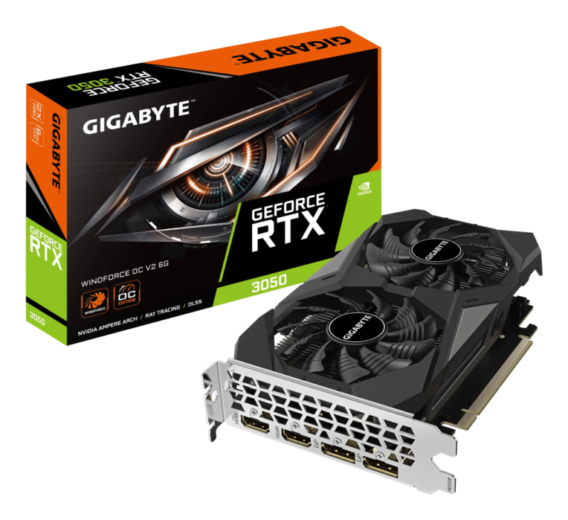 VGA PCI-EX NVIDIA GIGABYTE RTX3050 6GB WINDFORCE OC V2 GDDR6 2HDMI 2DP
