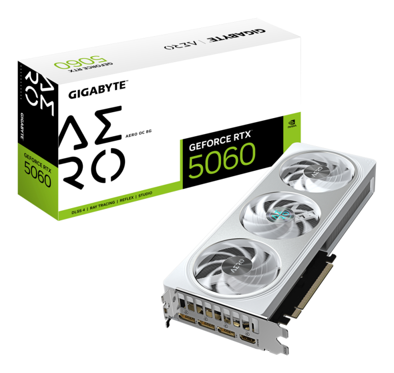 TARJETA GRAFICA GIGABYTE RTX 5060 AERO OC 8GB GDDR7