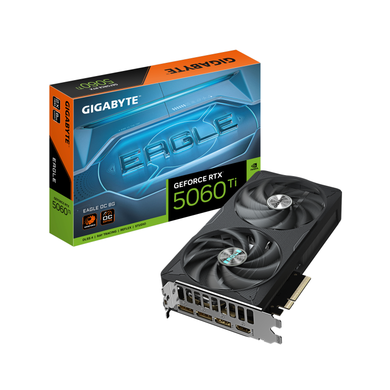 TARJETA GRAFICA GIGABYTE RTX 5060 TI EAGLE OC 8GB GDDR7 NEGRO