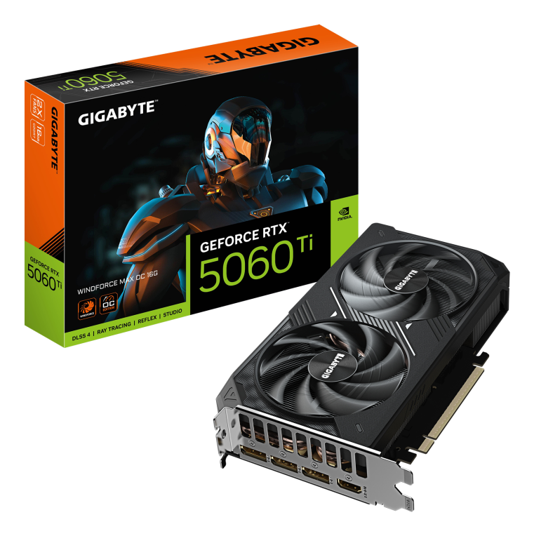 TARJETA GRAFICA GIGABYTE RTX 5060 TI WINDFORCE OC 16GB GDDR7