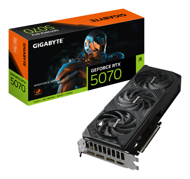 TARJETA GRAFICA GIGABYTE RTX 5070 WINDFORCE 3 12GB