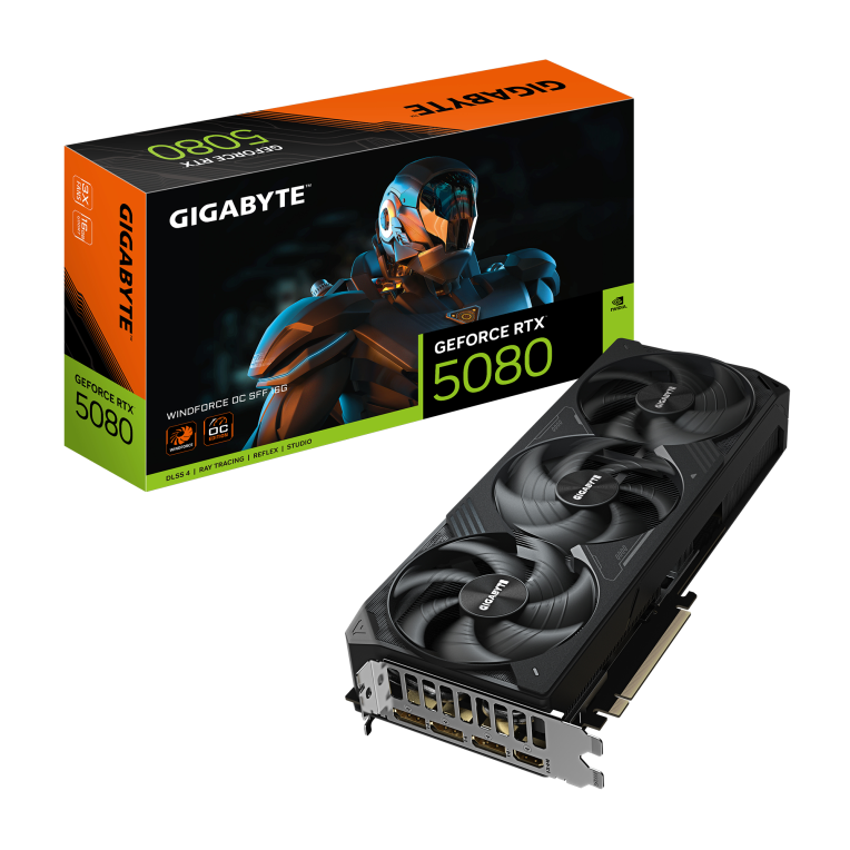 TARJETA GRAFICA GIGABYTE RTX 5080 WINDFORCE SFF 16G
