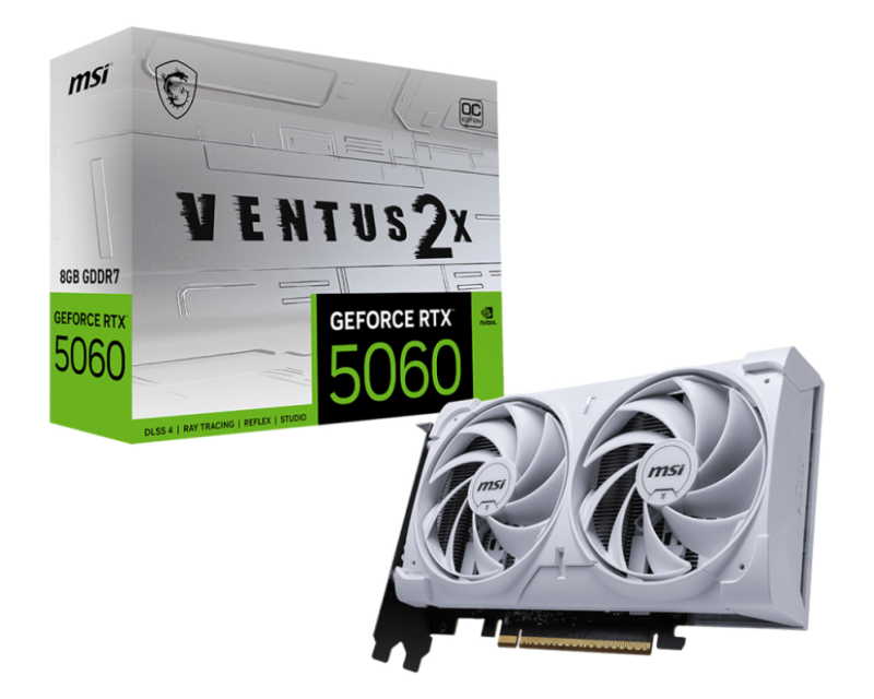 TARJETA GRAFICA MSI RTX 5060 8G VENTUS 2X OC WHITE