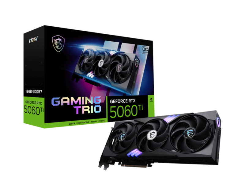 TARJETA GRAFICA MSI RTX 5060 TI 16G GAMING TRIO OC