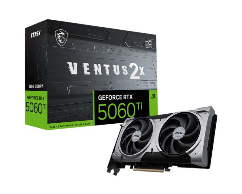 TARJETA GRAFICA MSI RTX 5060 TI 16G VENTUS 2X OC PLUS