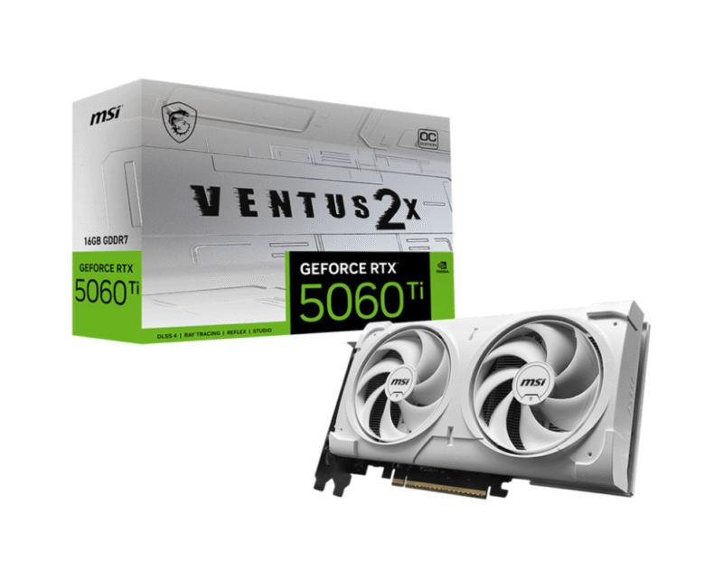 TARJETA GRAFICA MSI RTX 5060 TI 16G VENTUS 2X OC WHITE