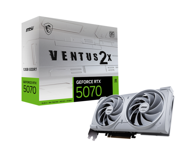 TARJETA GRAFICA MSI RTX 5070 12G VENTUS 2X OC WHITE