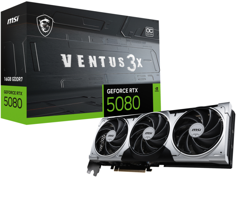 TARJETA GRAFICA MSI RTX 5080 16G VENTUS 3X OC PLUS