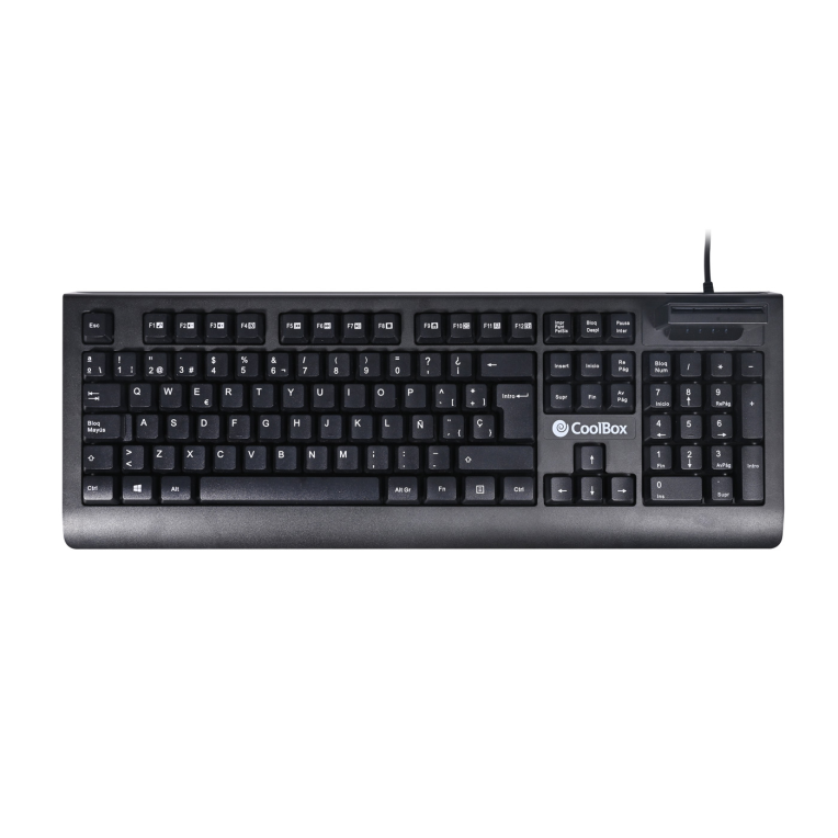 TECLADO COOLBOX LECTOR DNIe 4.0 USB NEGRO