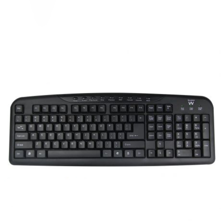 TECLADO EWENT MULIMEDIA PORTUGUES USB NEGRO